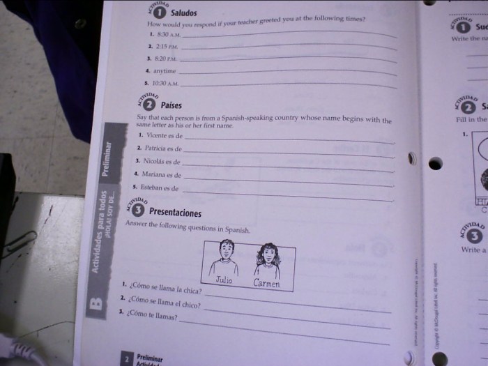 Spanish 1 workbook answers avancemos