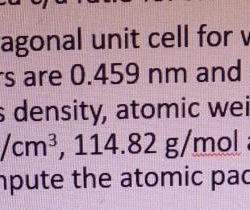 Indium has a tetragonal unit cell