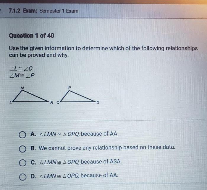 Geometry semester 1 final exam answer key pdf